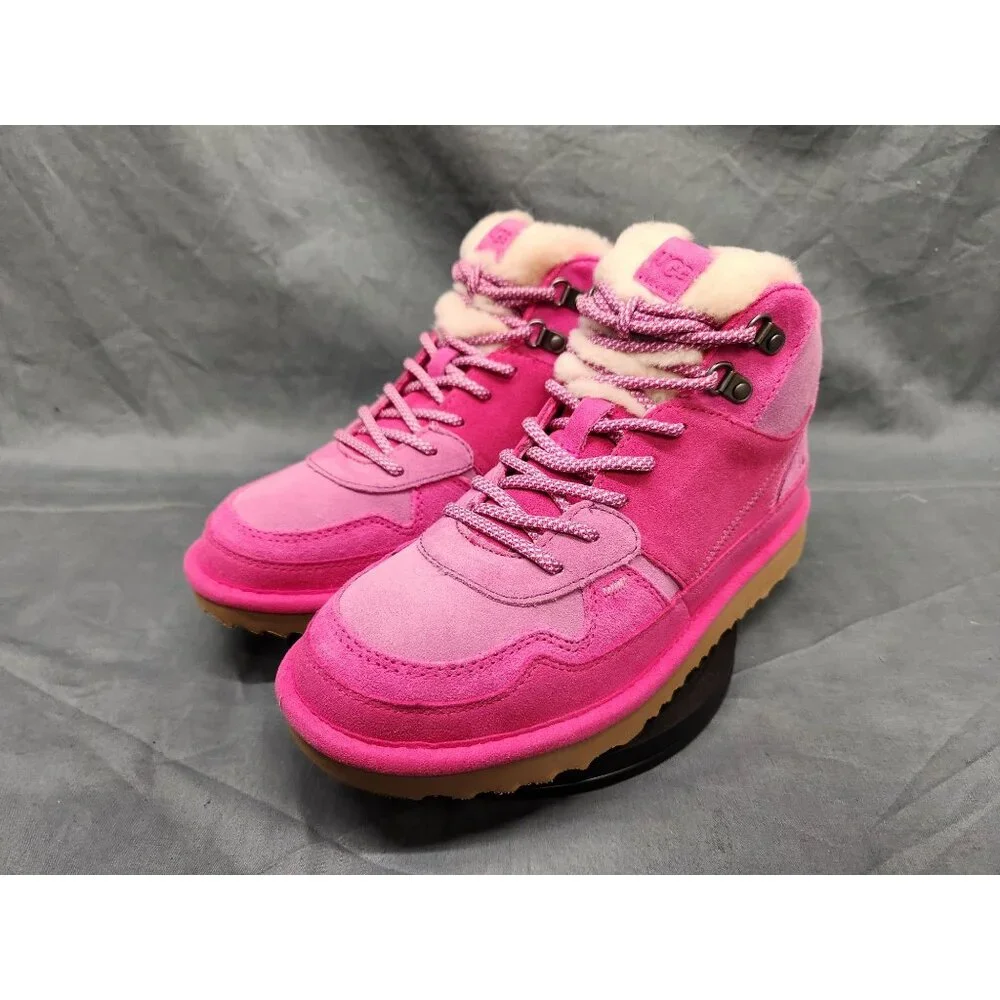 UGG Australia Girls Highland Hi Heritage Boots Suede Pink Size 5 NEW NO BOX! - Picture 4 of 11